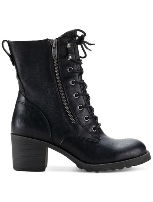 SUN + STONE Sloanie Lace-Up Lug Sole Hiker Booties, Created for Macy's