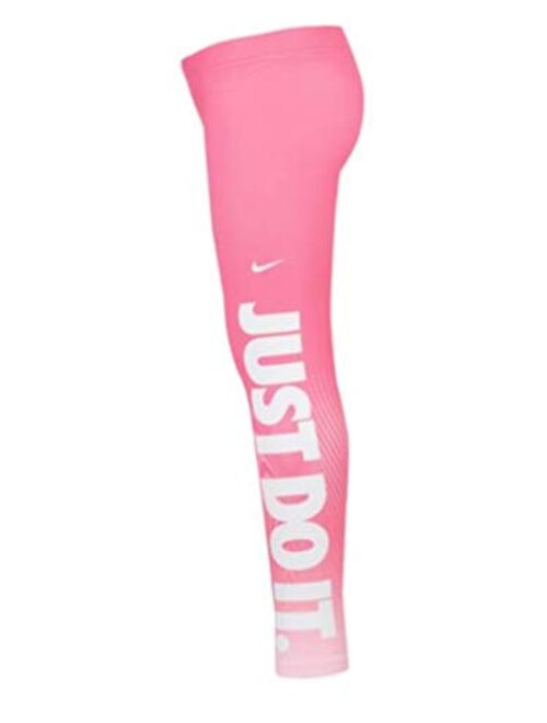 Nike Little Girls Dri-FIT Verbage Leggings Pants Pink