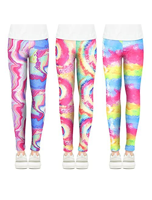 SEETHE BABY Girls Leggings, Cute Printed Stretch Pants, Yoga Pants Girls Clothes Size 4-13 Years