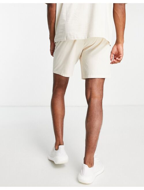 ASOS 4505 icon training shorts with quick dry in beige