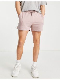 jersey short in pale pink