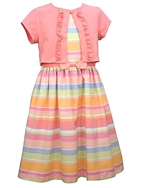 Bonnie Jean Girl's Easter Dress - Pink Bunny Dress for Toddler and Little Girls