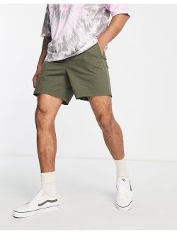 shorts with drawstring in green