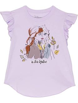Chaser Kids Frozen 2 - Together Flutter Sleeve Shirttail Tee (Little Kids/Big Kids)