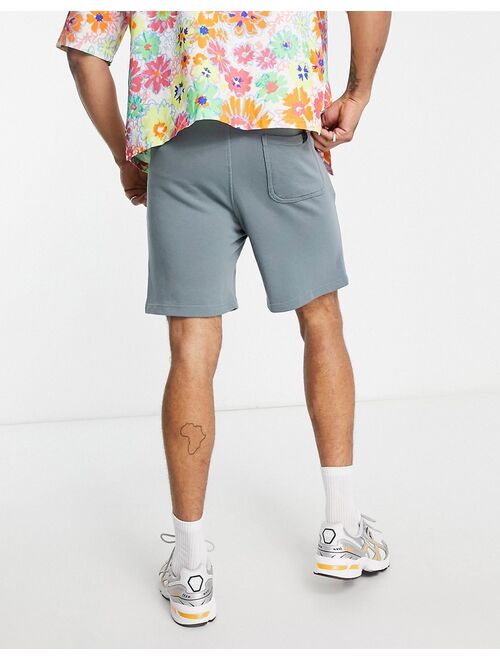 Pull&Bear basic sweat shorts in navy