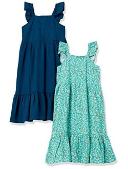 Girls and Toddlers' Sleeveless Woven Dresses, Pack of 2