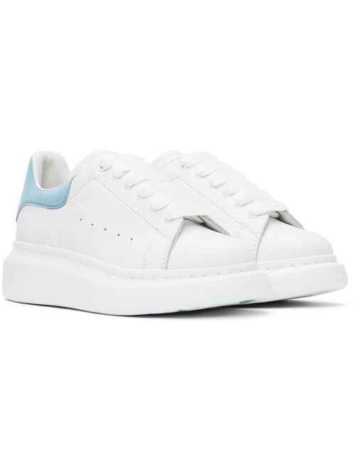 ALEXANDER MCQUEEN Kids White & Blue Oversized Sneakers