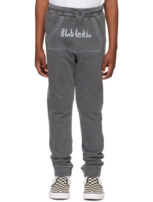 BLABLAKIA Kids Grey Logo Lounge Pants