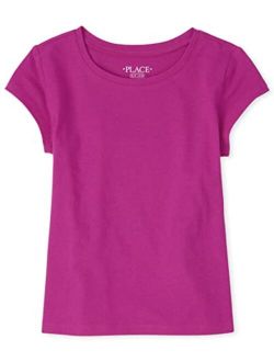 Girls' Short Sleeve Basic Layering T-Shirt