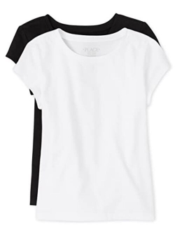 Girls' Short Sleeve Basic Layering T-Shirt