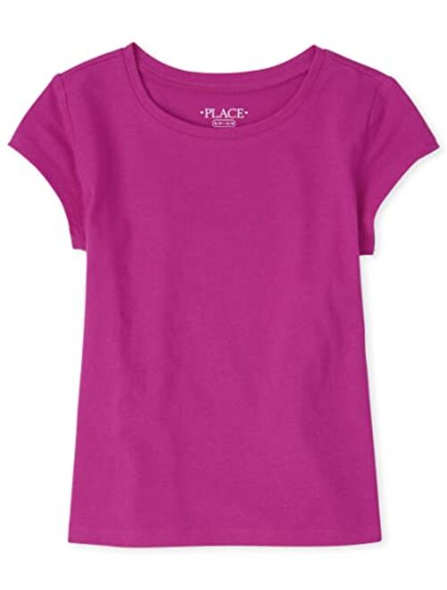 The Children's Place Girls' Short Sleeve Basic Layering T-Shirt