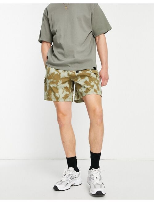 The North Face Class V belted shorts in green tie dye