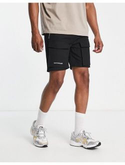 The Couture Club paneled cargo shorts in black