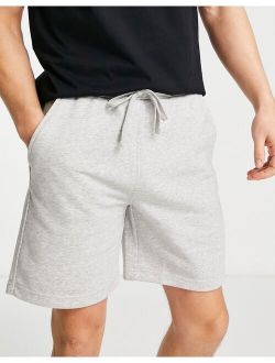 basic jersey shorts in gray