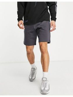oversized jersey shorts in washed black