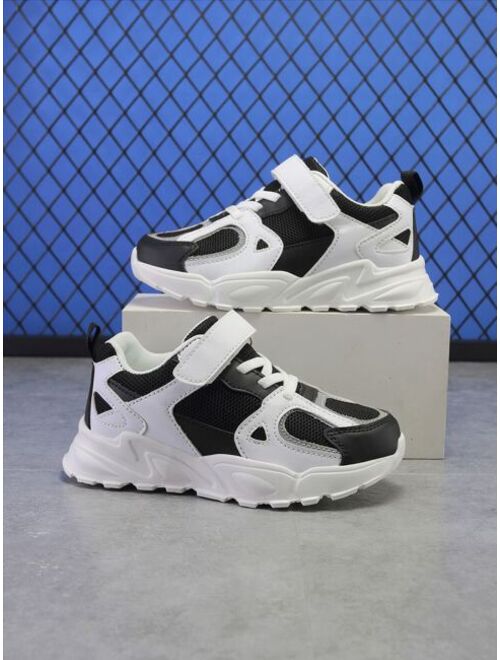 Shein Boys Two Tone Hook-and-loop Fastener Running Shoes