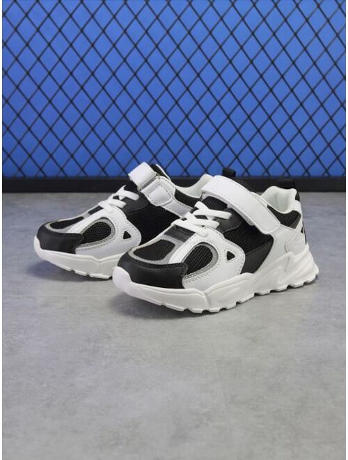 Shein Boys Two Tone Hook-and-loop Fastener Running Shoes