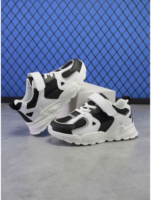 Shein Boys Two Tone Hook-and-loop Fastener Running Shoes