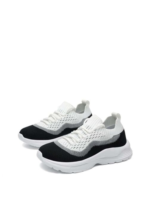 Shein Boys Color Block Lace-up Front Running Shoes