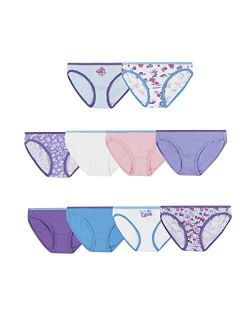 Girls' Underwear Pack, 100% Cotton Bikini Panties for Girls, Multipack (Colors/Patterns May Vary)