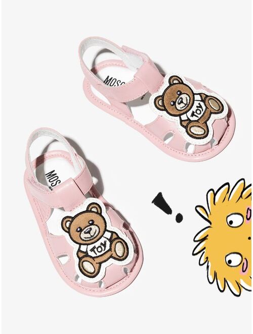 Moschino Kids teddy bear leather sandals