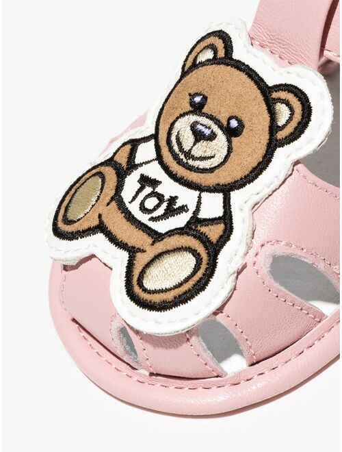 Moschino Kids teddy bear leather sandals