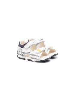 Kids graphic-print touch-strap sandals