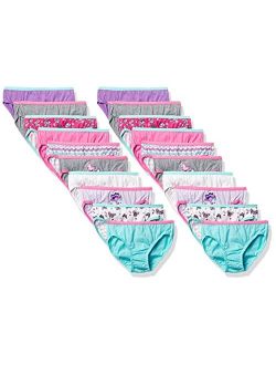 Hanes Girls' 100% Cotton Tagless Brief Panties, Multipack