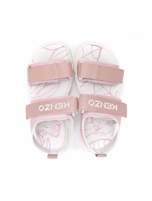 Kenzo Kids animal-print touch-strap sandals