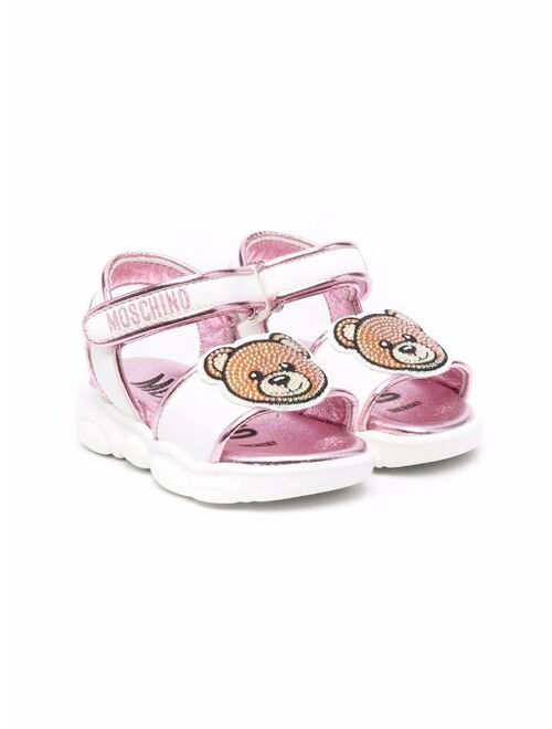 Moschino Kids Teddy-patch sandals