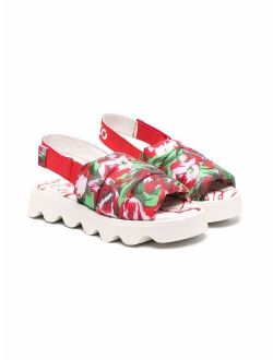 Kids floral-print sandals
