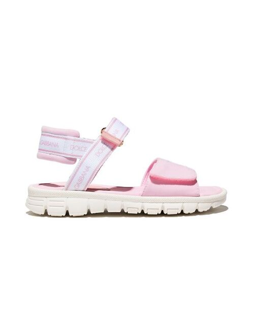 Dolce & Gabbana Kids logo-strap open-toe sandals