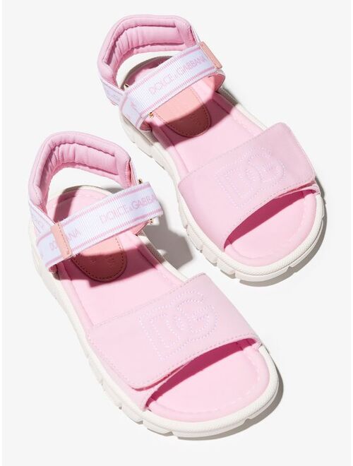 Dolce & Gabbana Kids logo-strap open-toe sandals