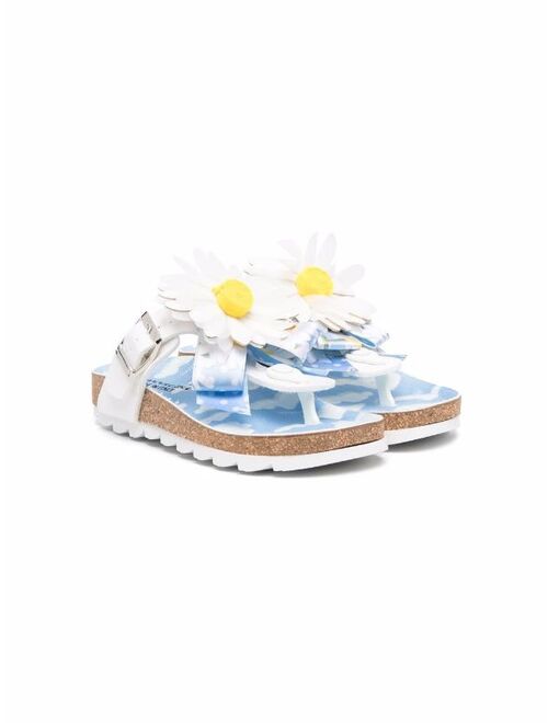 Monnalisa floral embellished sandals