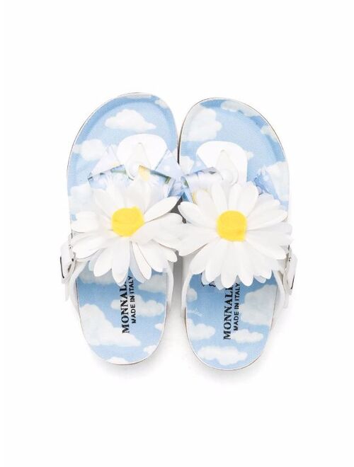 Monnalisa floral embellished sandals