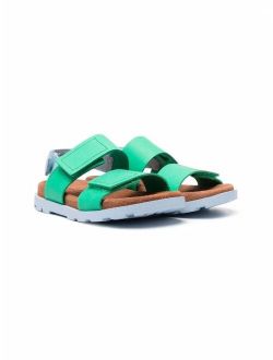 Kids Brutus touch-strap leather sandals