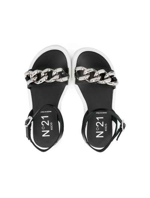 No21 Kids chain open-toe sandals