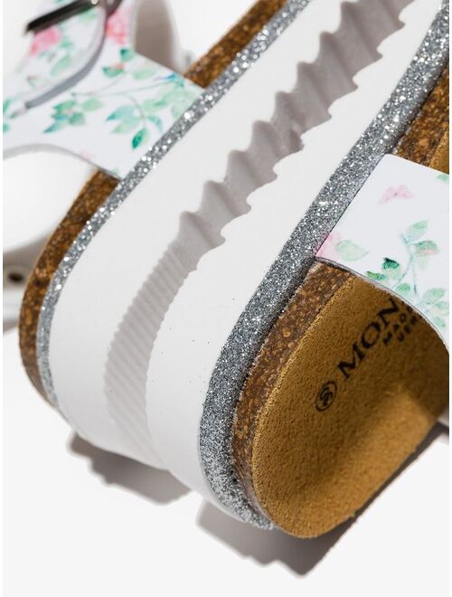 Monnalisa floral-print flat sandals