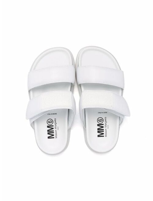 MM6 Maison Margiela Kids round-toe flat sandals