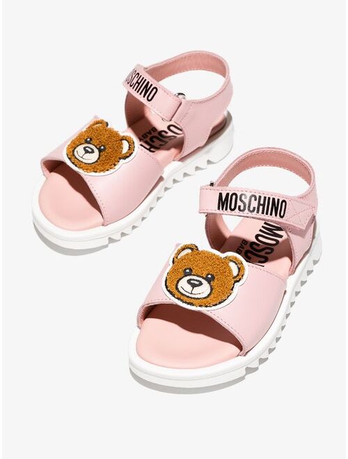 Moschino Kids teddy bear touch-strap sandals