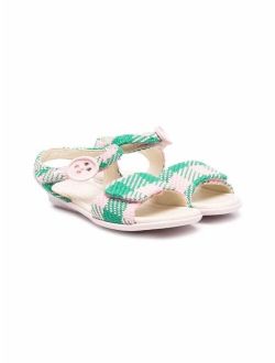 Kids Twins checked sandals