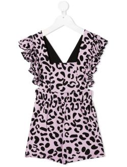 WAUW CAPOW by BANGBANG leopard print ruffle playsuit