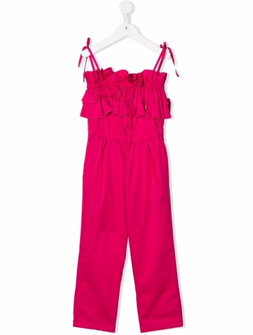 MSGM Kids ruffled straight-leg jumpsuit