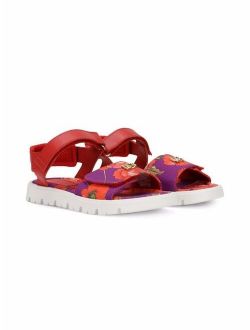 Kids floral-print touch-strap sandals