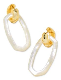 Carved Gemstone Link Earrings