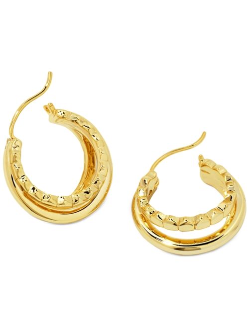 Kendra Scott 14k Gold-Plated Small Double-Row Hoop Earrings, 0.78"
