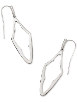 Elongated Open Frame Drop Earrings
