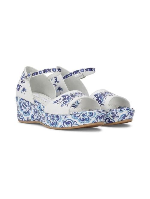 Dolce & Gabbana Kids open toe platform sandals