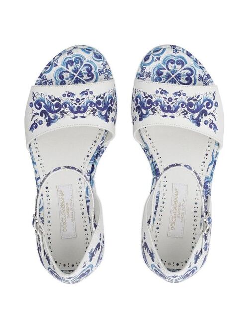 Dolce & Gabbana Kids open toe platform sandals