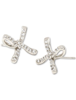 Pave Bow Stud Earrings
